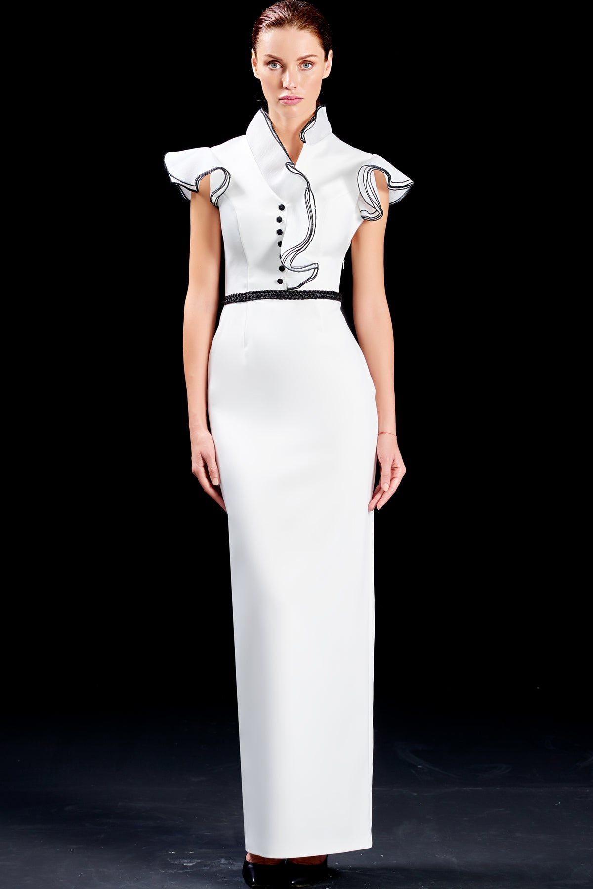Organza Structured Long Dress