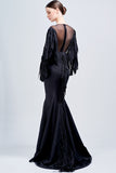 Laser Cut Fringe Detailed Long Dress