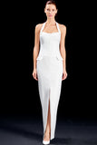 Structured Faille Long Dress