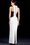 Structured Two-Toned Long Dress