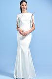 Laser Cut Fringe Detailed Long Dress