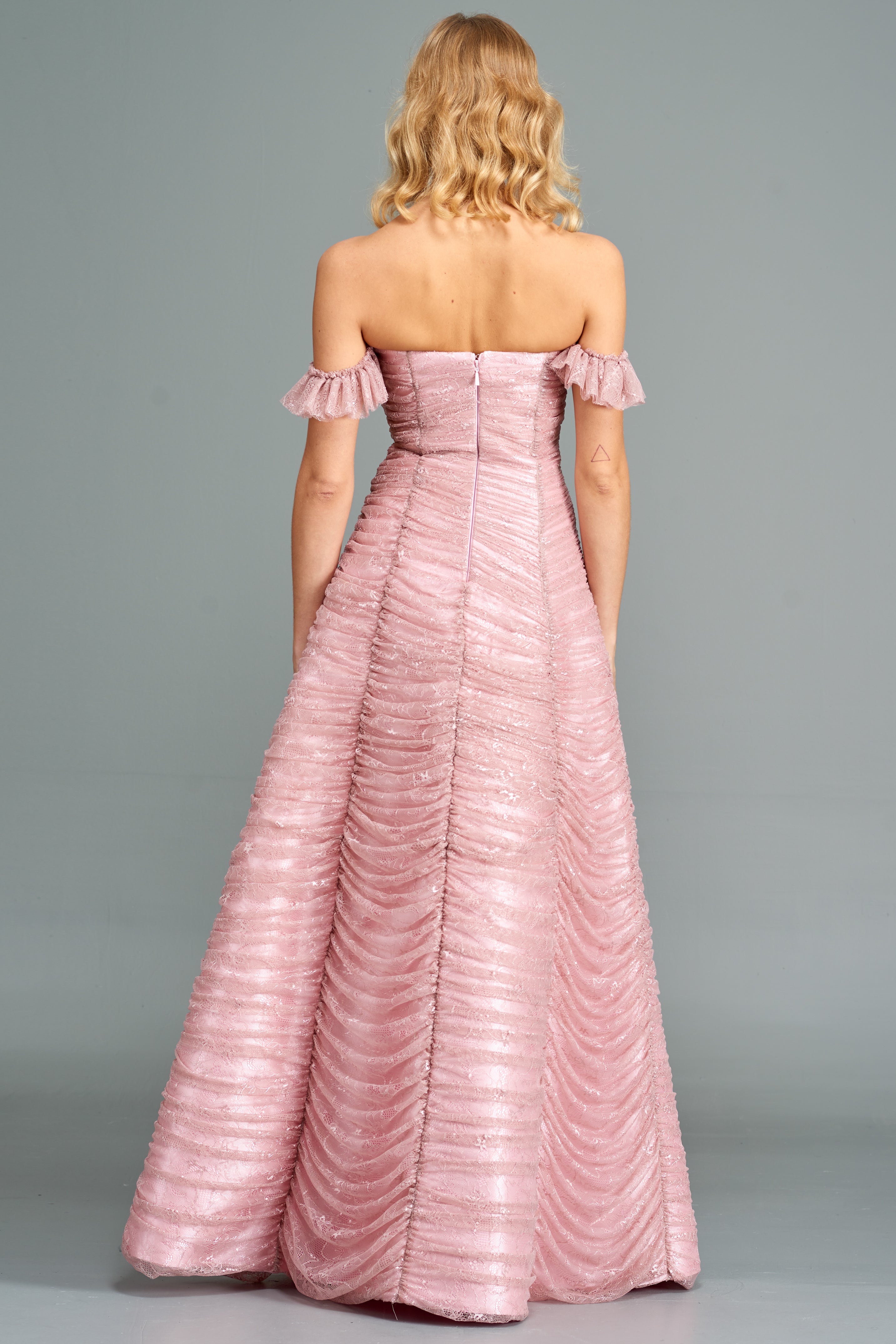 Long Structured Lace Gown SALMON Long Structured Lace Gown SALMON