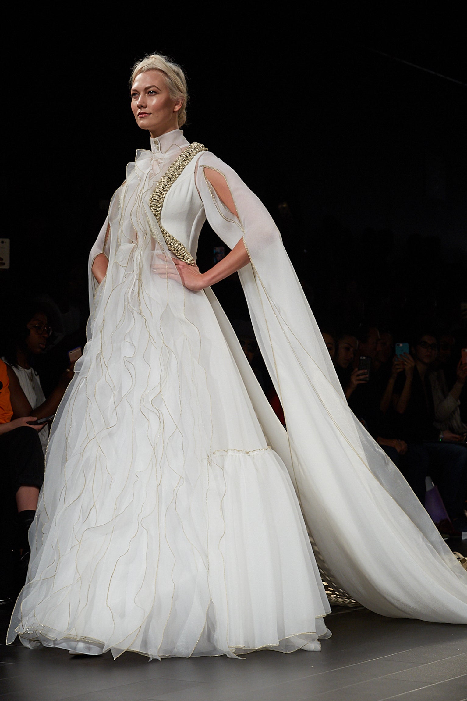 Laser-Cut Metallic Jacquard and Organza Skirt – John Paul Ataker