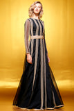 Metallic Cord Detailed Organza Long Dress