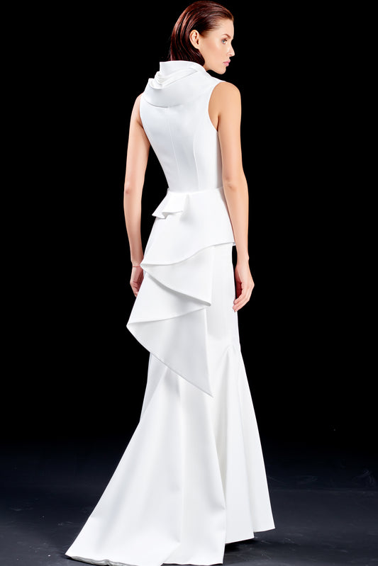Structured Faille Long Dress