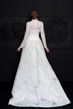High Neckline Long Sleeve Full Length Bridal Gown