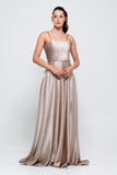 Metallic Jacquard Silk Satin Dress