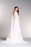 Mesh Cape and Viscose Dress