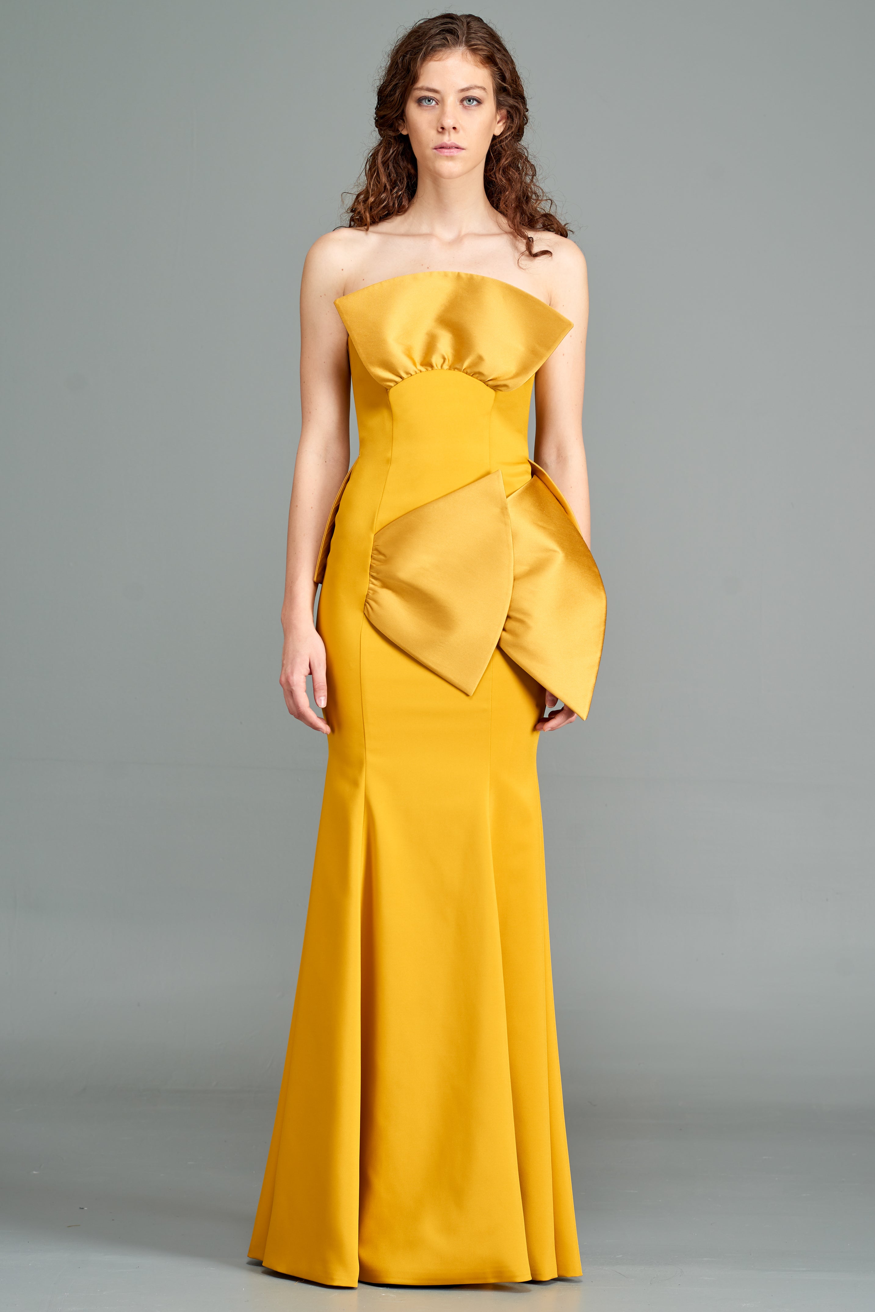 Structured Taffeta and Faille Gown