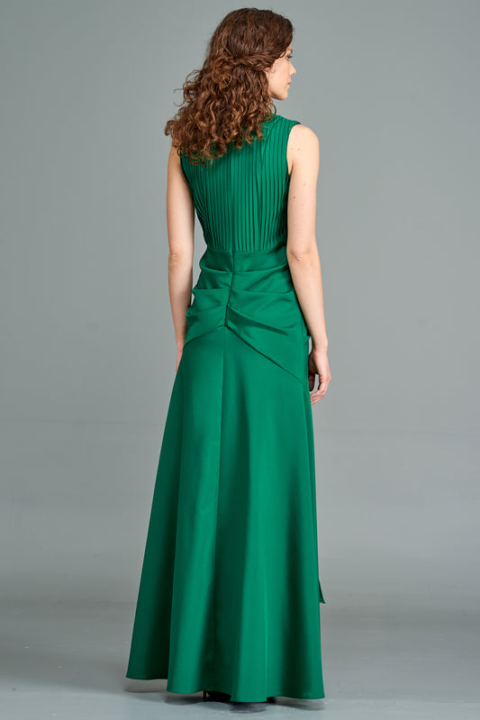 Pleated Draped Gown