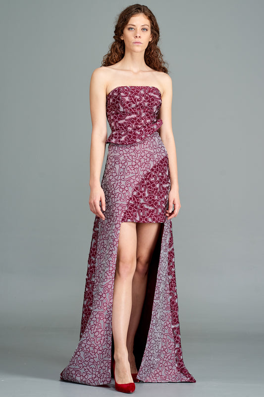 High Low Strapless Dress