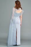 Organza Cape Detailed Gown