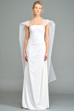 Organza Cape Detailed Gown