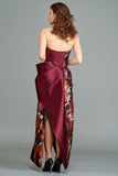 Jacquard Draped Gown
