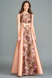 Bow-Detailed Jacquard Gown