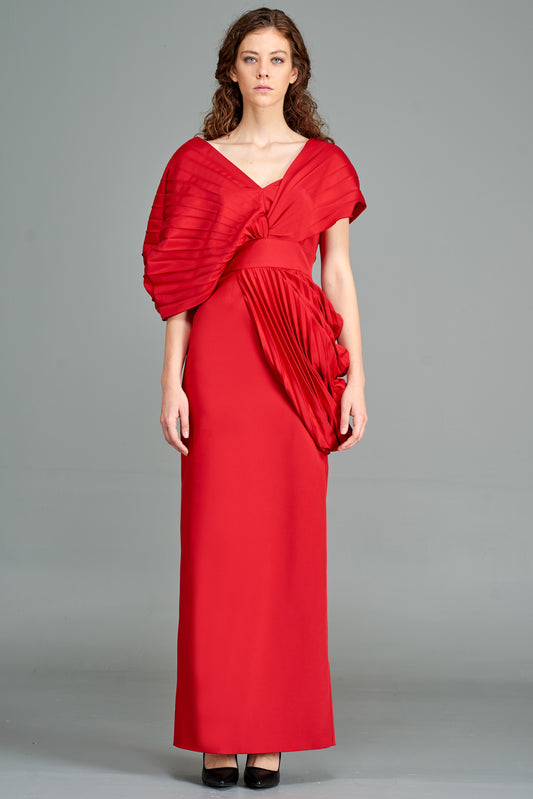 Pleated Long Dress