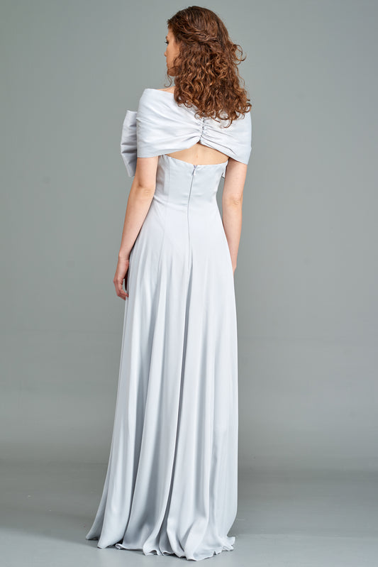 Taffeta Bow Detailed Faille Gown