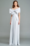 Taffeta Bow Detailed Faille Gown