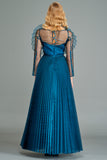 Pleated Organza and Faille Gown