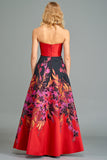 Strapless Two-Toned Jacquard Gown