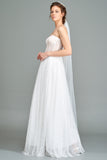 Sheer Bodice Lace Long Dress