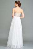 Sheer Bodice Lace Long Dress