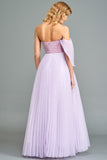 Pleated Organza Detailed Gown