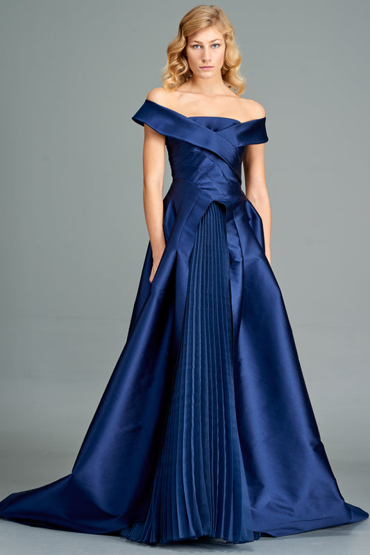 Draped Organza Gown