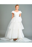 Draped Tulle Gown