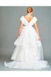 Draped Tulle Gown