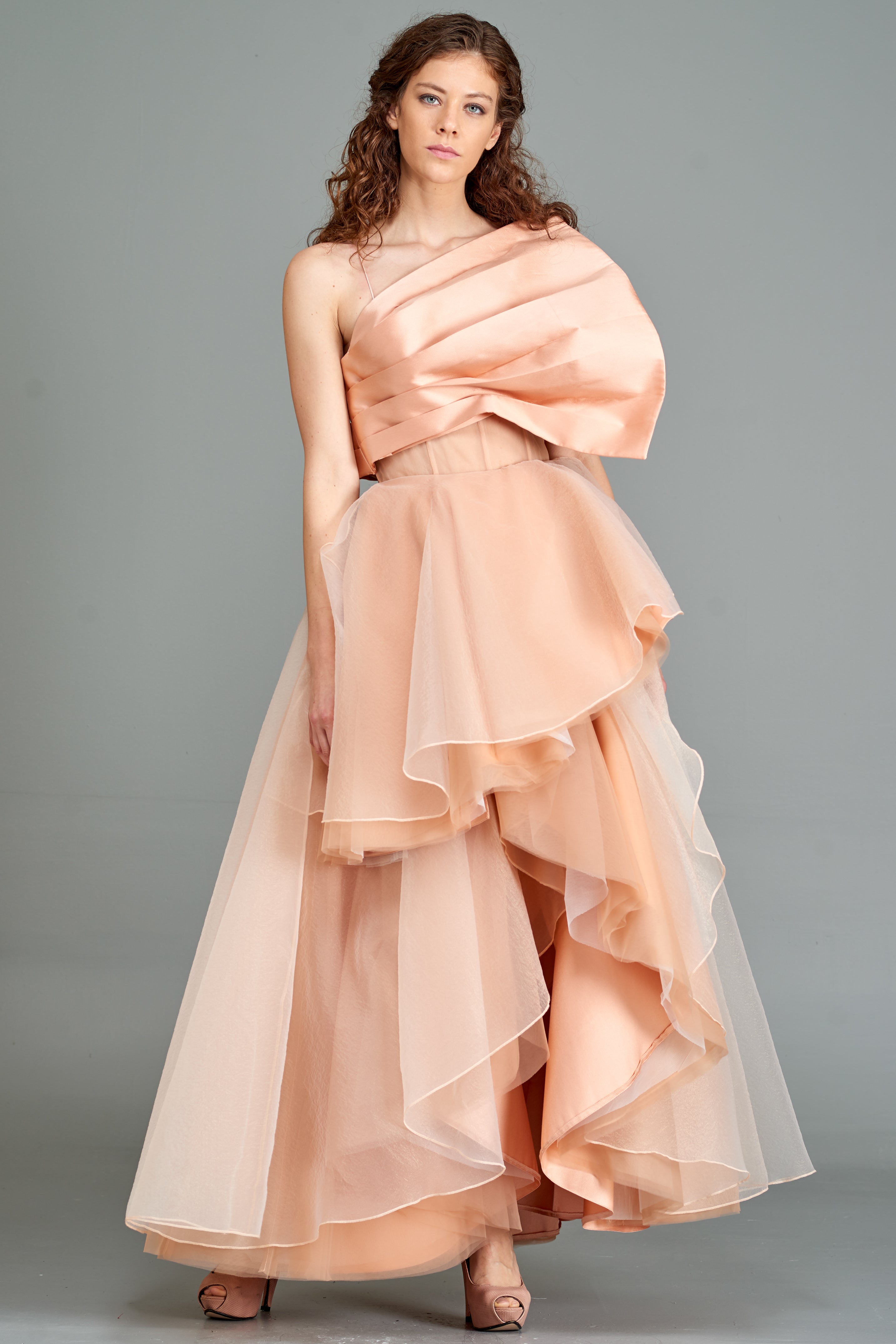 Layered gown dress top