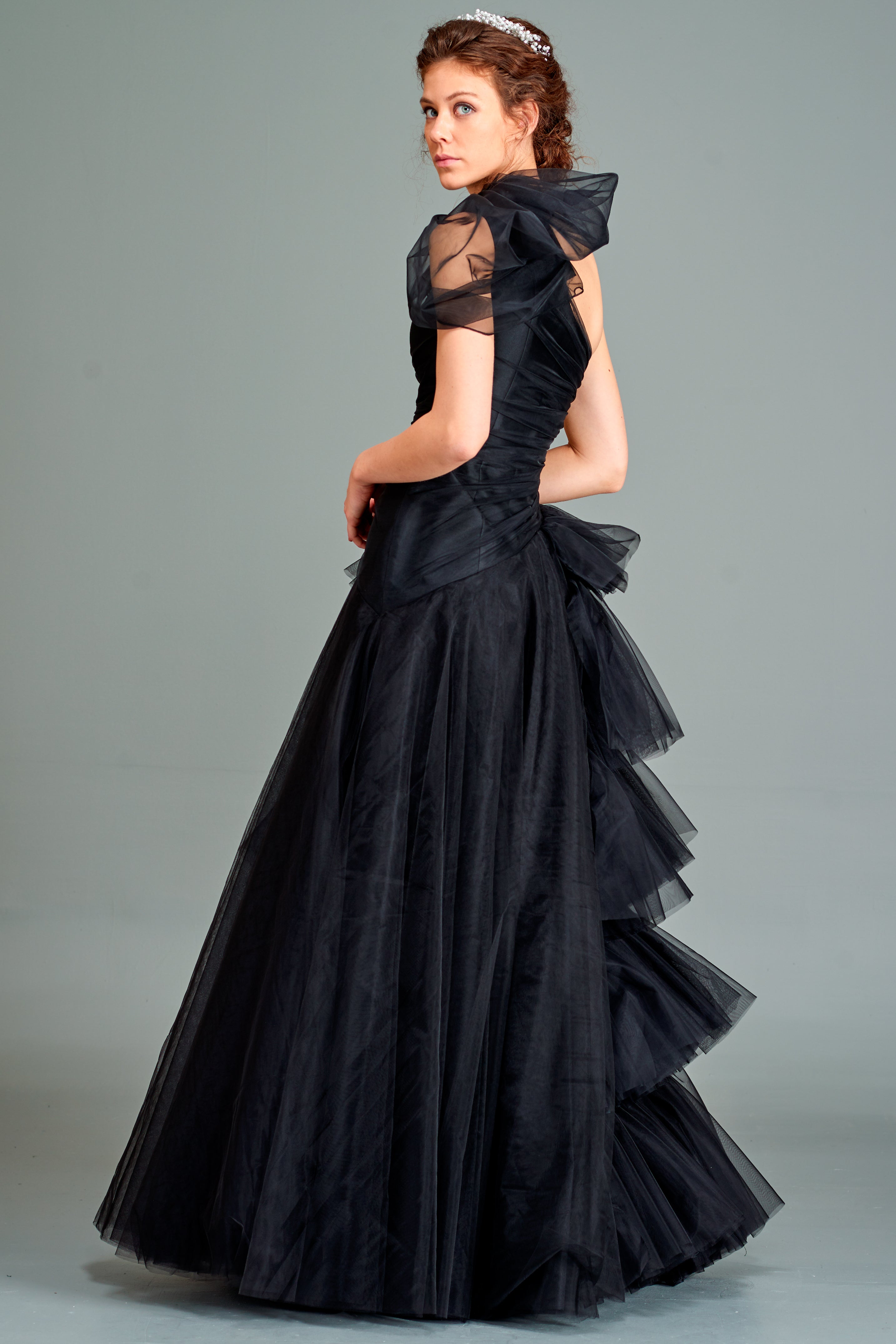 Draped Layered Tulle Gown John Paul Ataker Draped Layered Tulle Gown John Paul Ataker