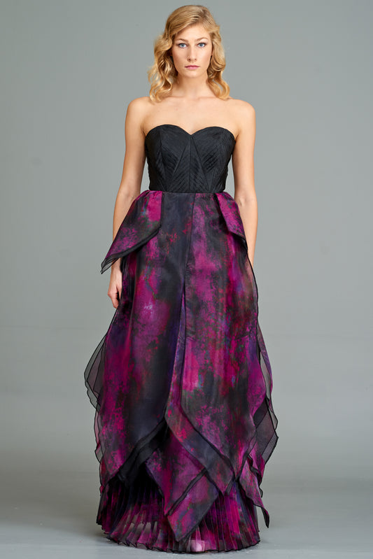 Patterned Layered Gown