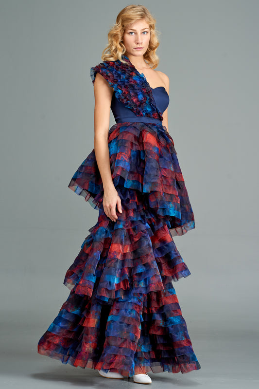 Patterned Layered Gown