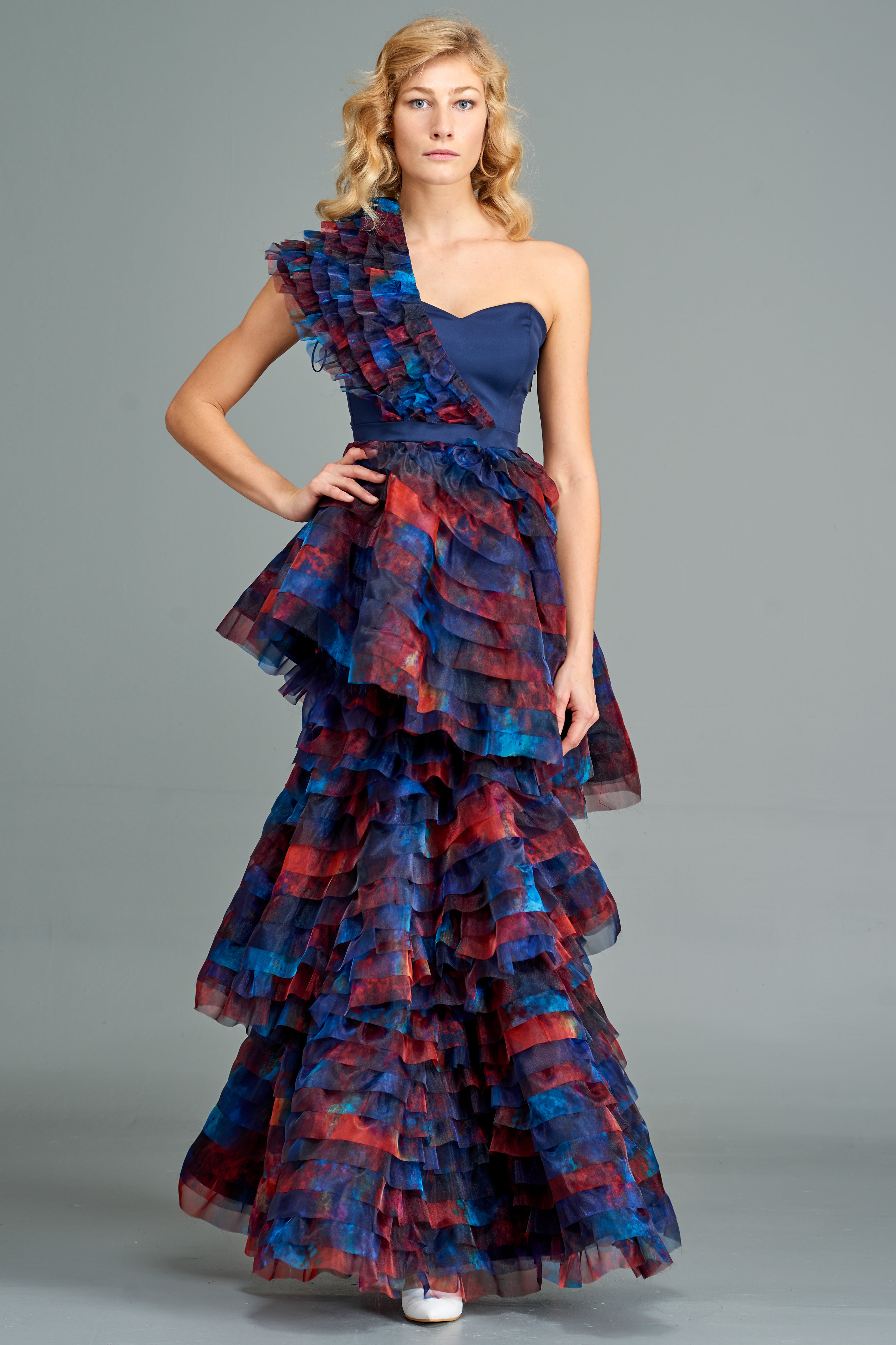 Patterned Layered Gown