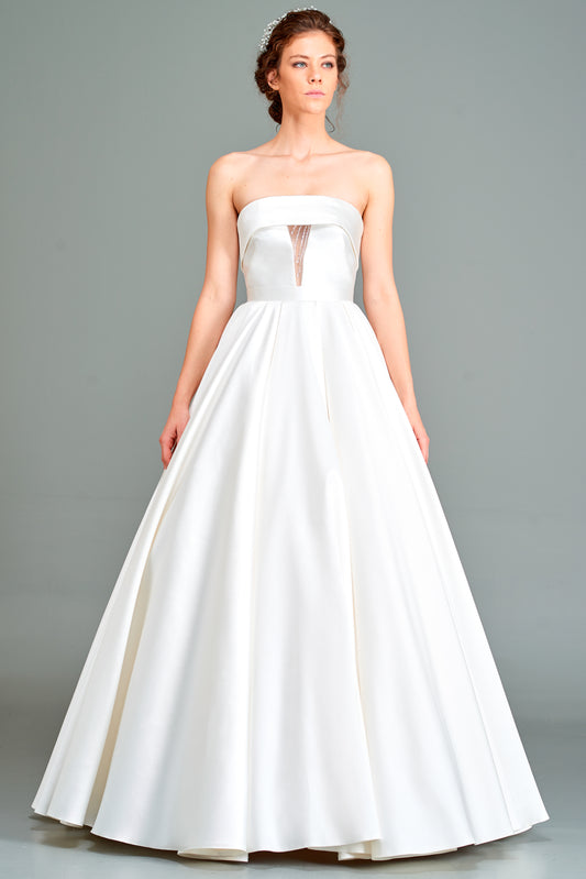 Strapless Gown with Swarovski Stones