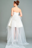 Flowered Jacquard Hand-Beaded Short Dress