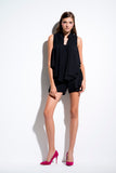 Ruffled Viscose Jacquard Top and Short