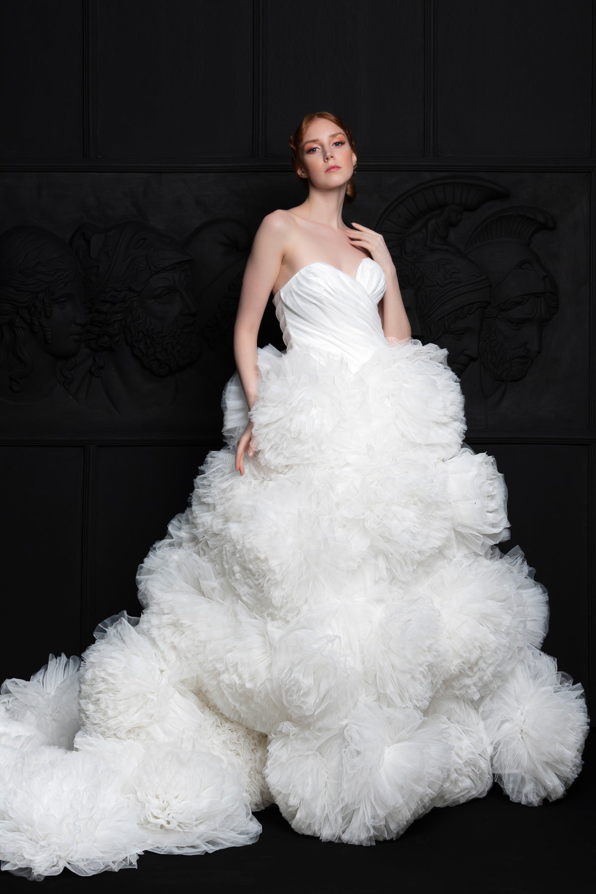 Pleated Sweetheart Neckline 3D Fluffy Bridal Gown John Paul Ataker Pleated Sweetheart Neckline 3D Fluffy Bridal Gown John Paul Ataker
