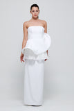 Strapless Long White Dress