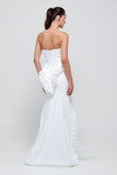 Ruffle Layer White Long Mermaid Dress