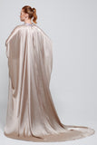 Cape-Effect Long Dress