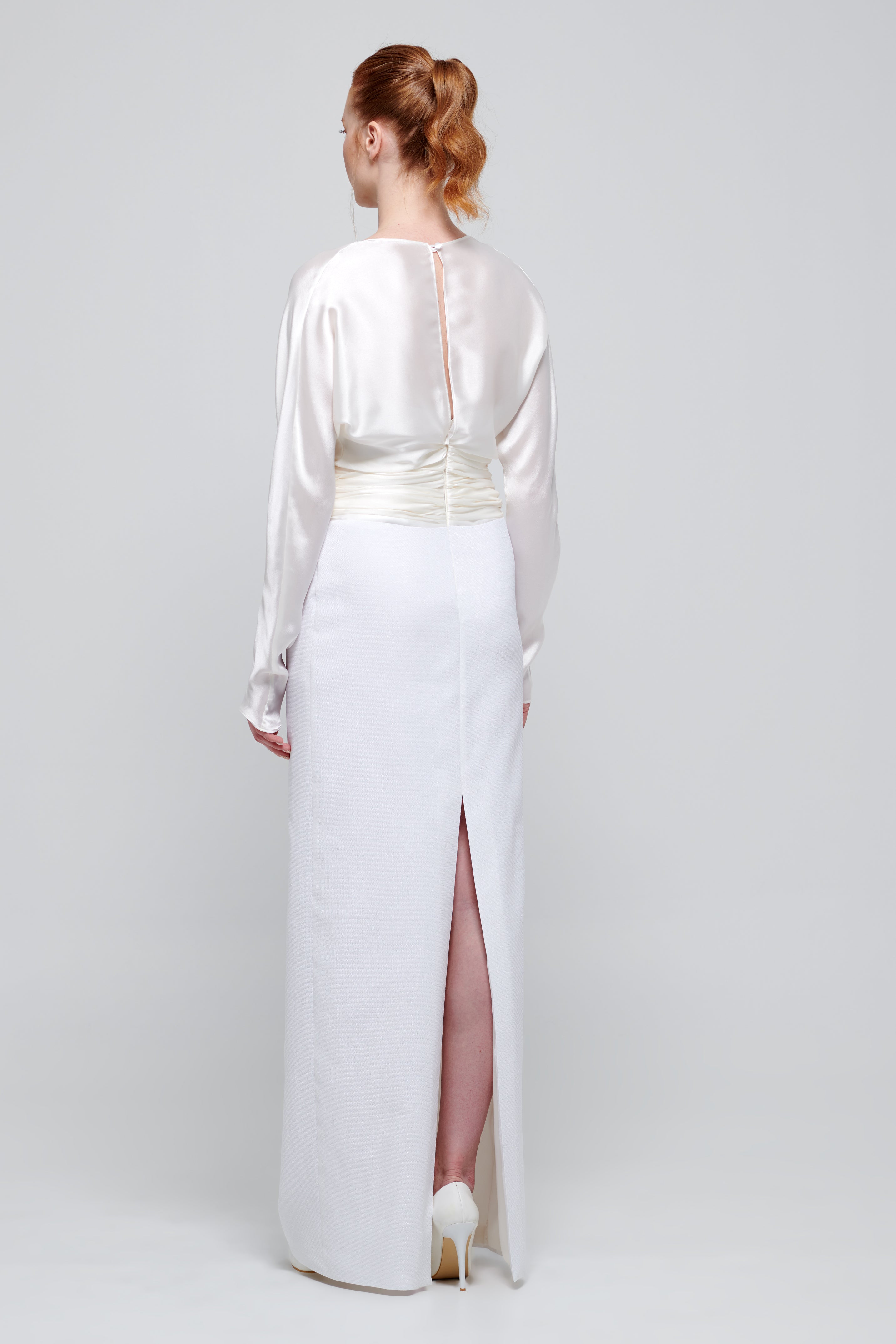 Two Tone Dolman Sleeves Column Long Dress John Paul Ataker Two Tone Dolman Sleeves Column Long Dress John Paul Ataker
