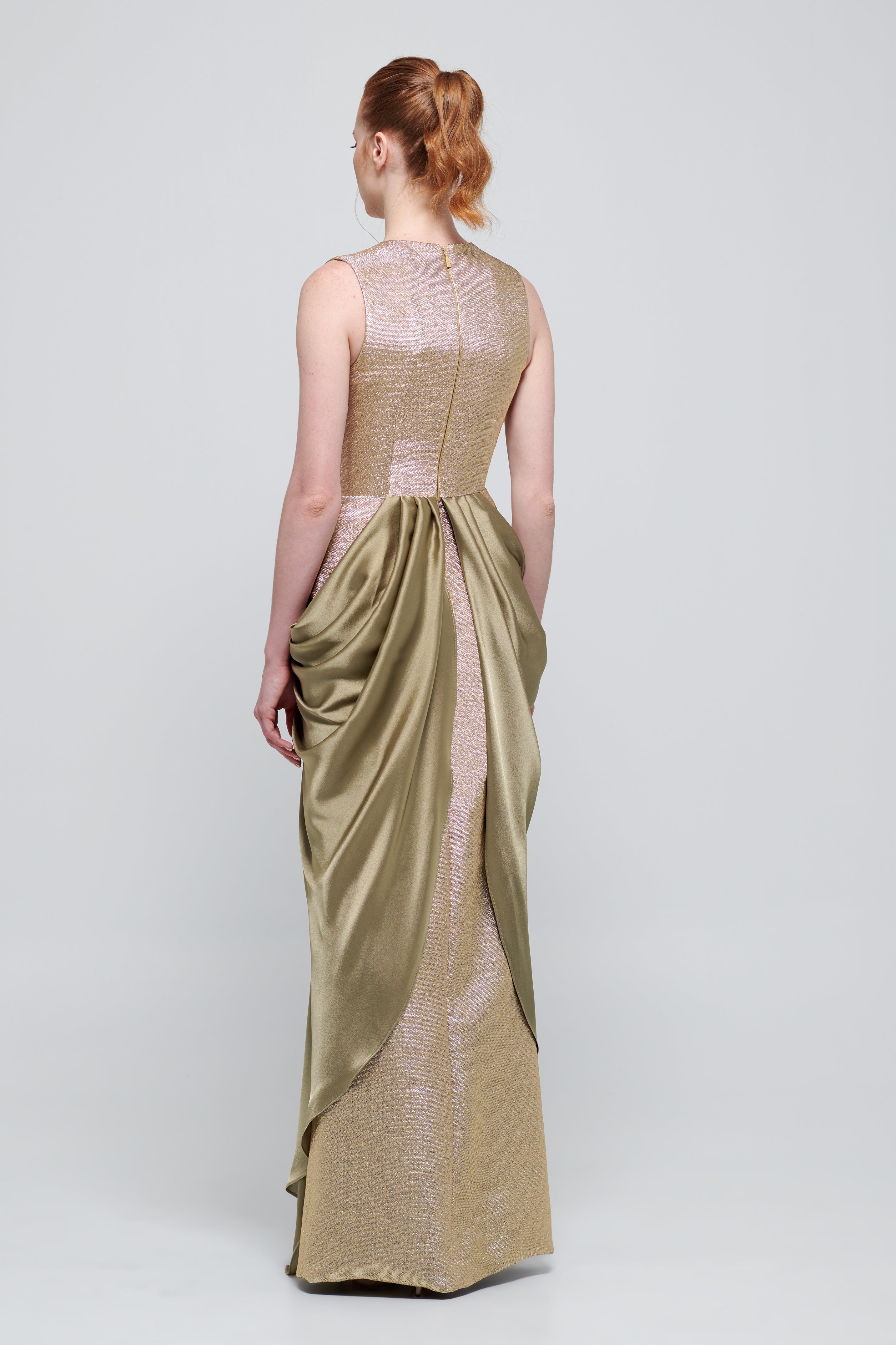 Draped Satin Silk Gown John Paul Ataker Draped Satin Silk Gown John Paul Ataker