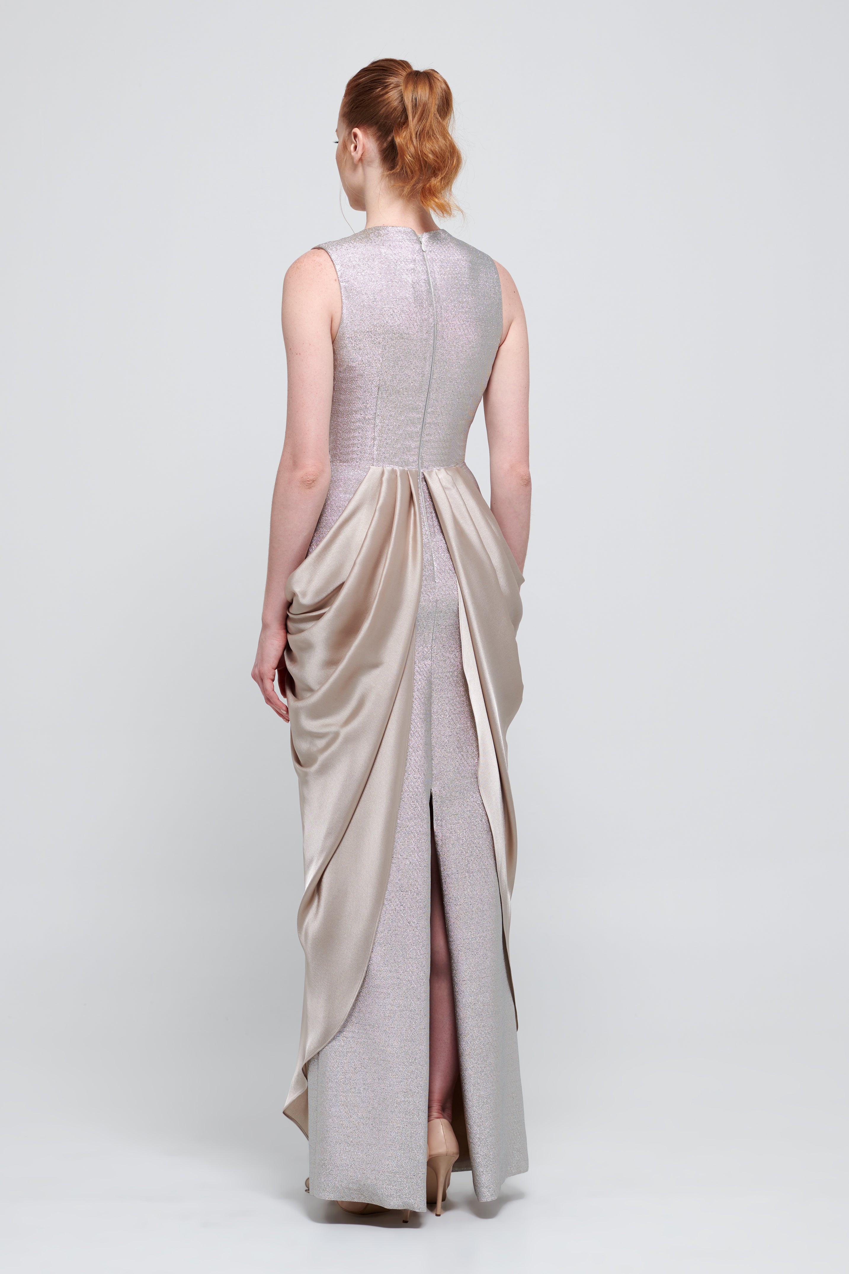 Draped Satin Silk Gown John Paul Ataker Draped Satin Silk Gown John Paul Ataker