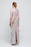 Draped Satin Silk Gown