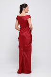 Off-The-Shoulder Red Long Dress