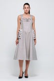 Strapless Ruffle Detailed Corset Effect Glittery Dress