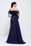 Satin Silk Navy Long Dress