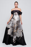 Off-The-Shoulder Black Gown